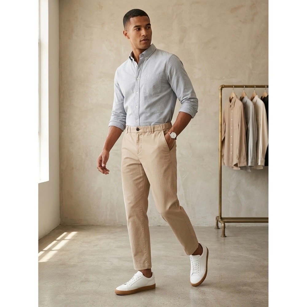 Everlane Uniform Performance Chino Slim Fit Khaki Tan Pants 33x30